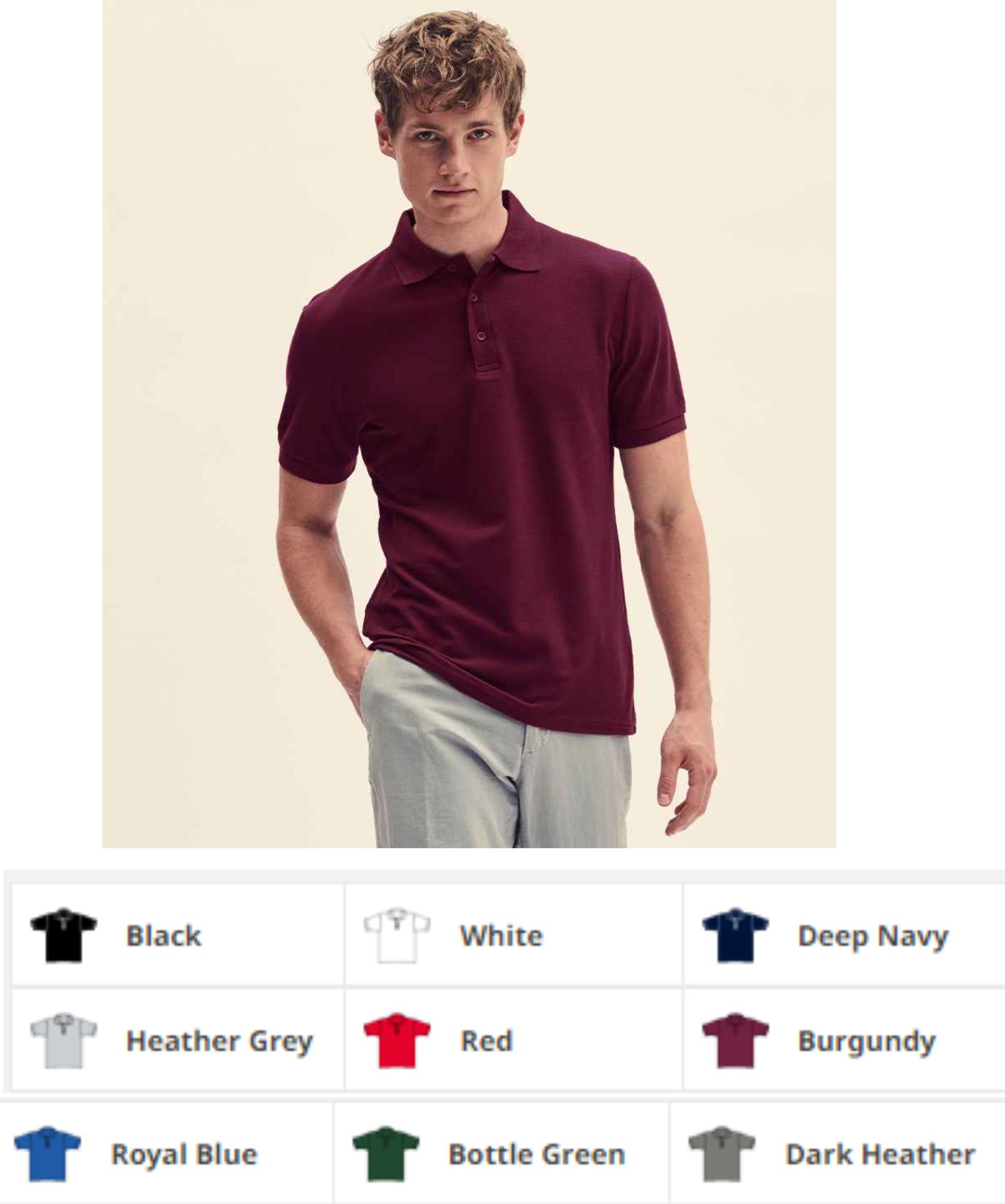Fruit of the Loom SS146 Tailored Poly/cotton Pique Polo Shirt - Click Image to Close